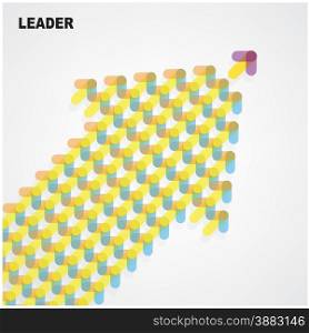 Abstract colored background with arrows.leader symbol.vector illustration contains gradient mesh
