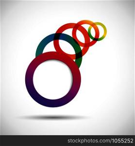 Abstract colored background with circles