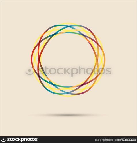 Abstract colored circular line. Abstract colored circular line.