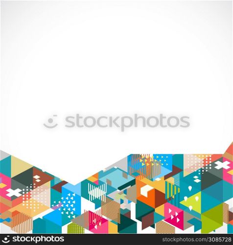 Abstract colorful and creative geometric background, vector illustration