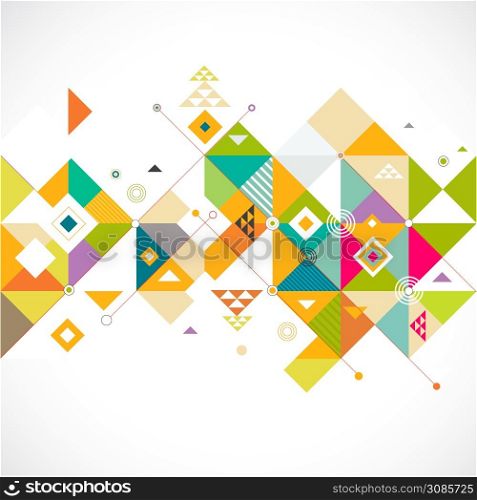 Abstract colorful and creative triangle background, vector illustration