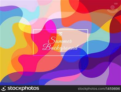 Abstract colorful background consisting fluid wave shape overlay. Summer style. Vector illustration
