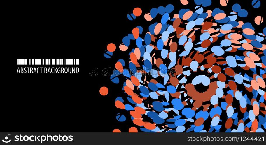 Abstract colorful background graphics template with blended multiple dots. Geometric colorful dots abstract background