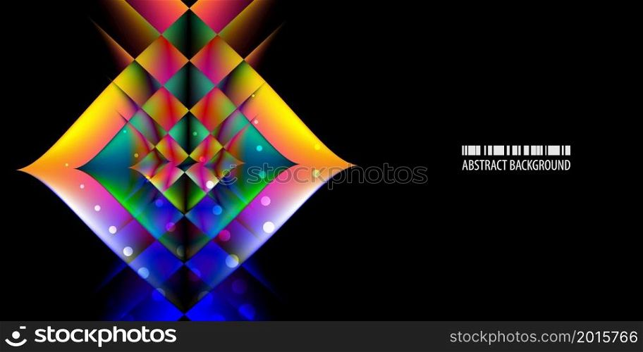 Abstract colorful background graphics template with blended multiple geometric objects. Geometric colorful abstract background