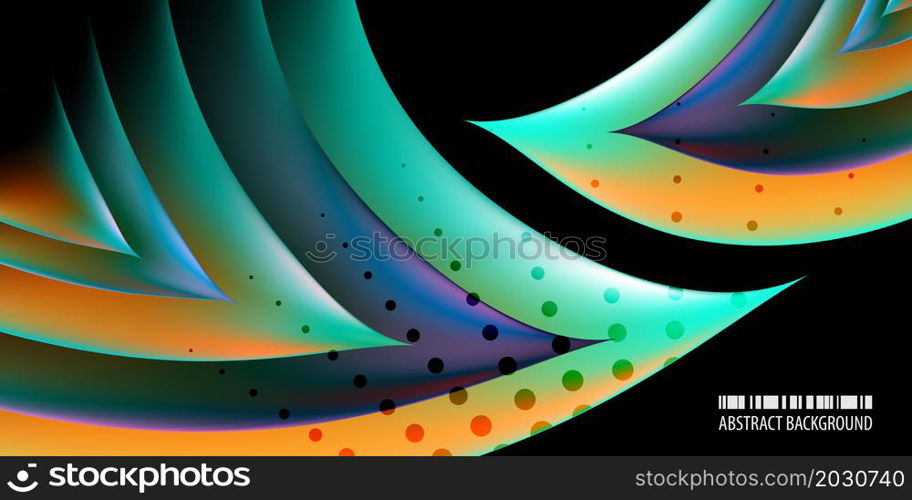 Abstract colorful background graphics template with blended multiple geometric objects. Geometric colorful abstract background