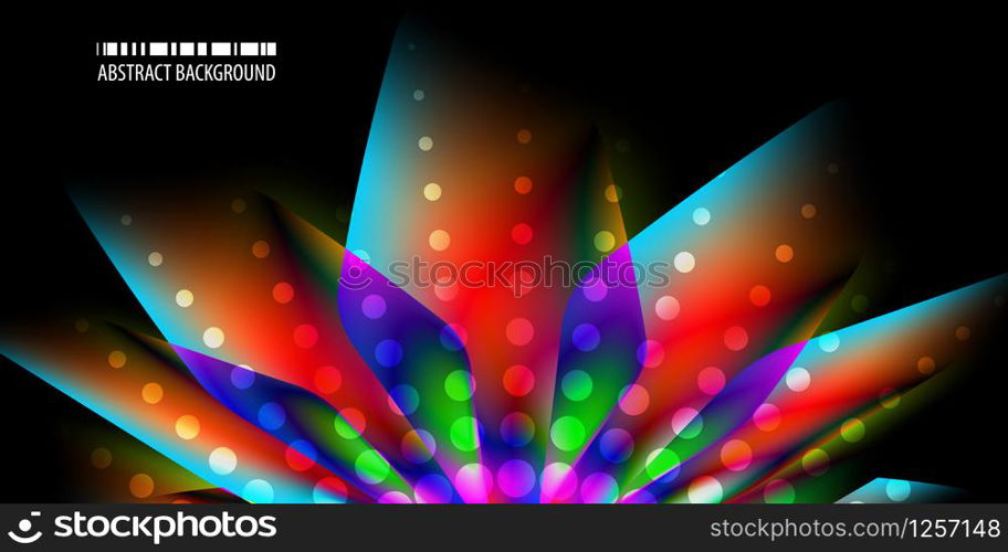 Abstract colorful background template with blended multiple bar shapes. Geometric colorful abstract background