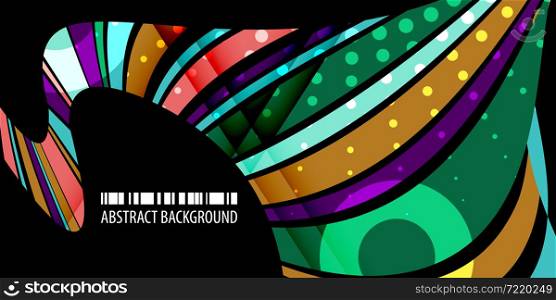 Abstract colorful background template with blended multiple bar shapes. Geometric colorful abstract background