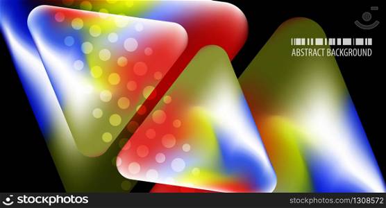 Abstract colorful background template with blended multiple geometric shapes. Geometric colorful abstract background