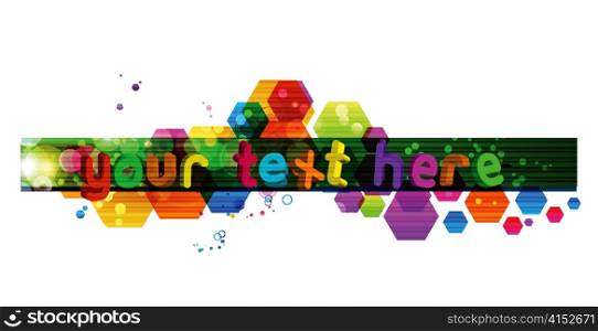abstract colorful background with 3d text vector illustration