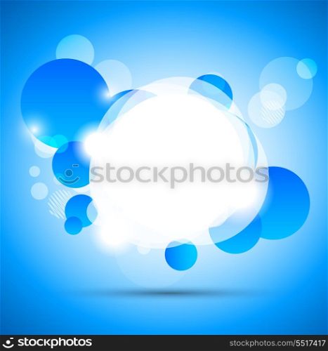 Abstract colorful background with blue circles