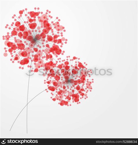 Abstract colorful background with flowers. Vector illustration