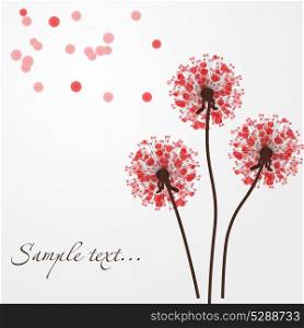 Abstract colorful background with flowers. Vector illustration
