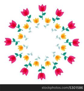 Abstract Colorful Background with Flowers. Vector Illustration EPS10. Abstract Colorful Background with Flowers. Vector Illustration