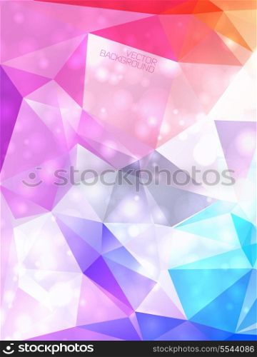 Abstract colorful background with polygons ?an be used for invitation, congratulation or website