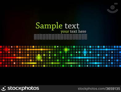 Abstract colorful background with square