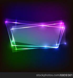 Abstract colorful banner neon background, stock vector