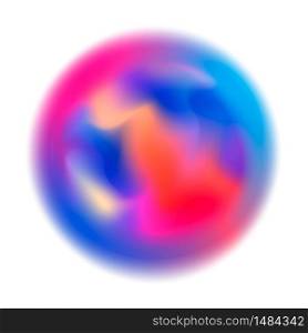 Abstract colorful blurred motion in sphere shape isolated on white. Abstract colorful blurred motion in sphere shape on white