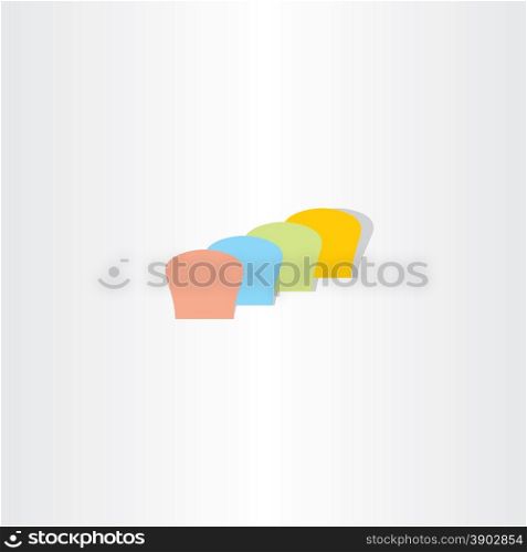 abstract colorful bread logo design