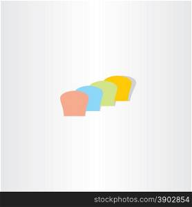 abstract colorful bread logo design