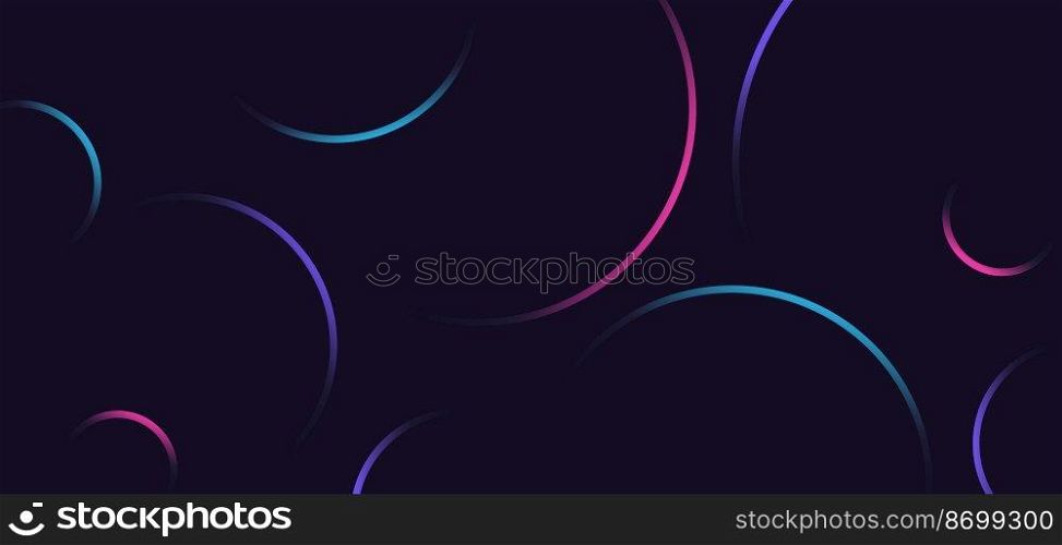 Abstract colorful circle geometric gradient with space style. Artwork decorative with a space for text background. Vector