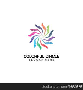 Abstract Colorful circle Logo design vector template. Modern template design. Vector icon illustration,Modern Colorful Circle Bussines and Media Logo