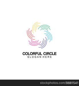 Abstract Colorful circle Logo design vector template. Modern template design. Vector icon illustration,Modern Colorful Circle Bussines and Media Logo