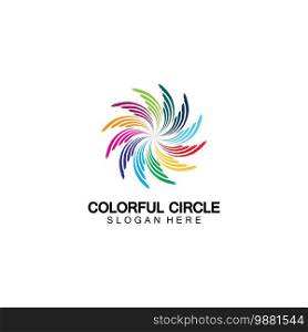 Abstract Colorful circle Logo design vector template. Modern template design. Vector icon illustration,Modern Colorful Circle Bussines and Media Logo