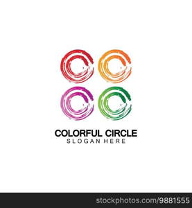 Abstract Colorful circle Logo design vector template. Modern template design. Vector icon illustration,Modern Colorful Circle Bussines and Media Logo