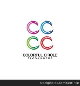 Abstract Colorful circle Logo design vector template. Modern template design. Vector icon illustration,Modern Colorful Circle Bussines and Media Logo