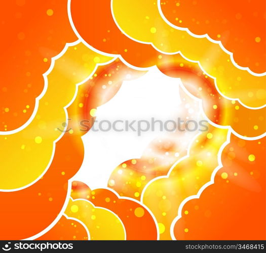 Abstract colorful clouds vector background