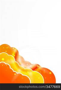 Abstract colorful clouds vector background