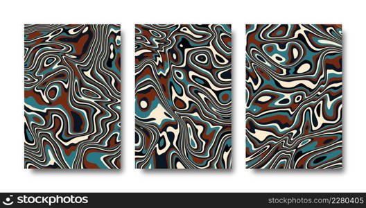 Abstract colorful cover background set