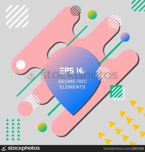 Abstract colorful creative geometric pattern on gray background. You can use for template, decorated, brochure, flyer, poster, banner, website, ad. Vector illustration