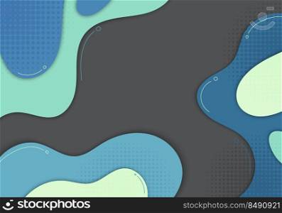 Abstract colorful decorative style of minimal artwork template. Overlapping with vivid colors circle background. Vector