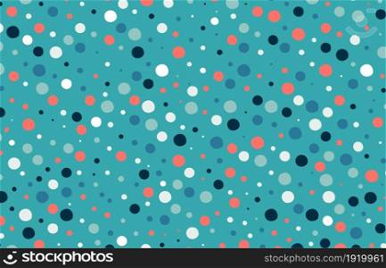 Abstract colorful doodle dots drawing pattern design of living coral sea style template. Use for poster, template design, artwork, background. illustration vector