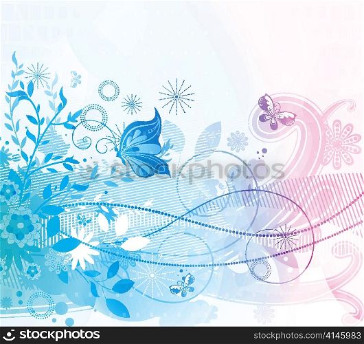 abstract colorful floral background vector illustration