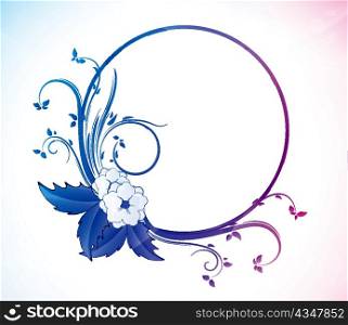 abstract colorful floral frame vector illustration