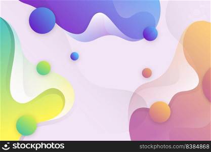 Abstract colorful flow shapes background