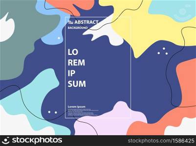 Abstract colorful fluid free shape artwork design pattern of cover template background. Decorate for ad, poster, artwork, template design, print. illustration vector eps10