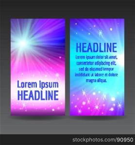 Abstract colorful flyer templates. Abstract colorful flyer templates, vector illustration in blue and pink colors