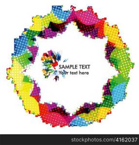 abstract colorful frame vector illustration