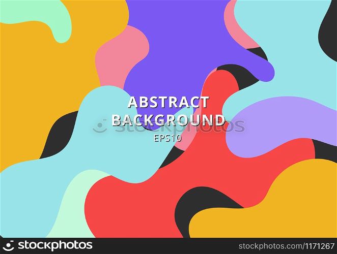 Abstract colorful free form shape background. Fluid forms shapes vibrant color. Vector illustration