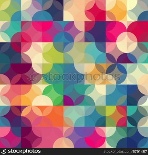 Abstract colorful geometric background. Abstract colorful rfetro geometric background. Vector illustration