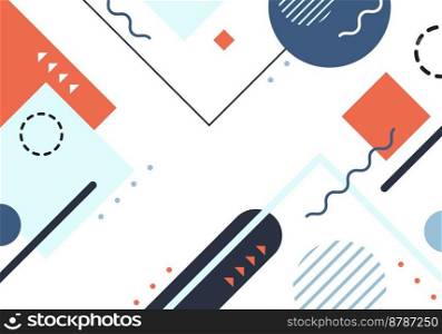 Abstract colorful geometric pattern design decorative for template design. Minimal style with designed shapes background. vector