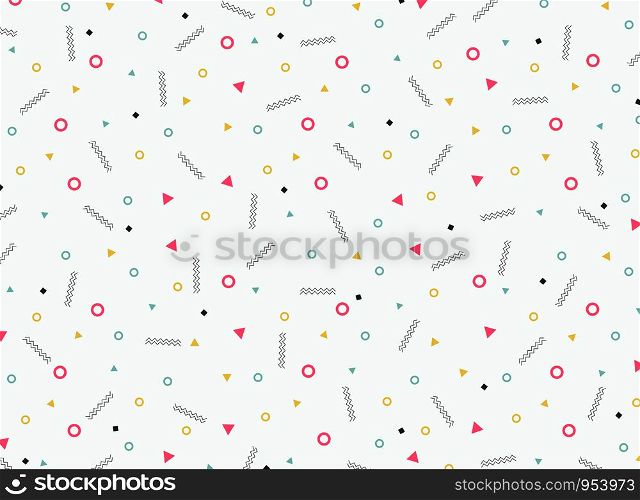Abstract colorful geometric pattern design of cute element and decorating. You can use for ad, poster, wrapping, print, artwork. illustration vector eps10