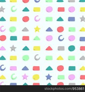 Abstract colorful geometric pattern of cute design for kid background. You can use for paper wrapping, ad, poster, print. vector eps10