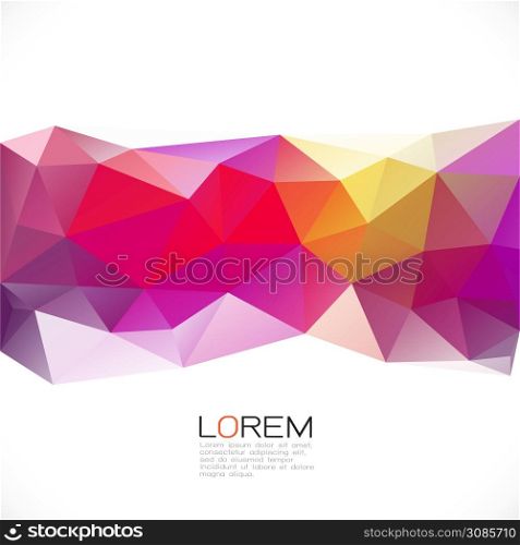 Abstract colorful geometric stripe template with space for text isolated on white background. Modern background for business or technology presentation, app cover, online presentation website element.