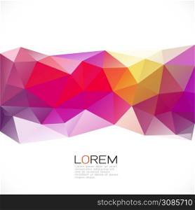 Abstract colorful geometric stripe template with space for text isolated on white background. Modern background for business or technology presentation, app cover, online presentation website element.