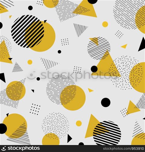 Abstract colorful geometric yellow black colors pattern modern decoration.