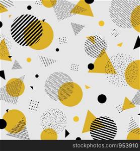 Abstract colorful geometric yellow black colors pattern modern decoration.